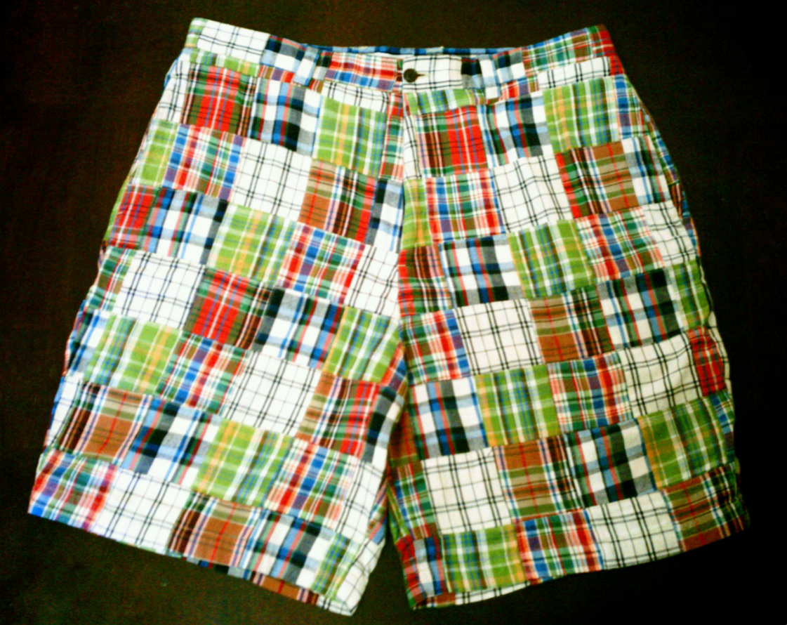 Patchwork Plaid Madras Shorts